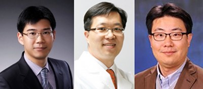황석연 서울대 화학생물공학부 교수(왼쪽), 임성갑 카이스트(KAIST) 생명화학공학과 교수(가운데), 권성근 서울대병원 이비인후과 교수(오른쪽) - 서울대학교 공과대학 제공